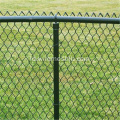 Green PVC Dilapisi Chain Link Fence / Diamond Wire Mesh